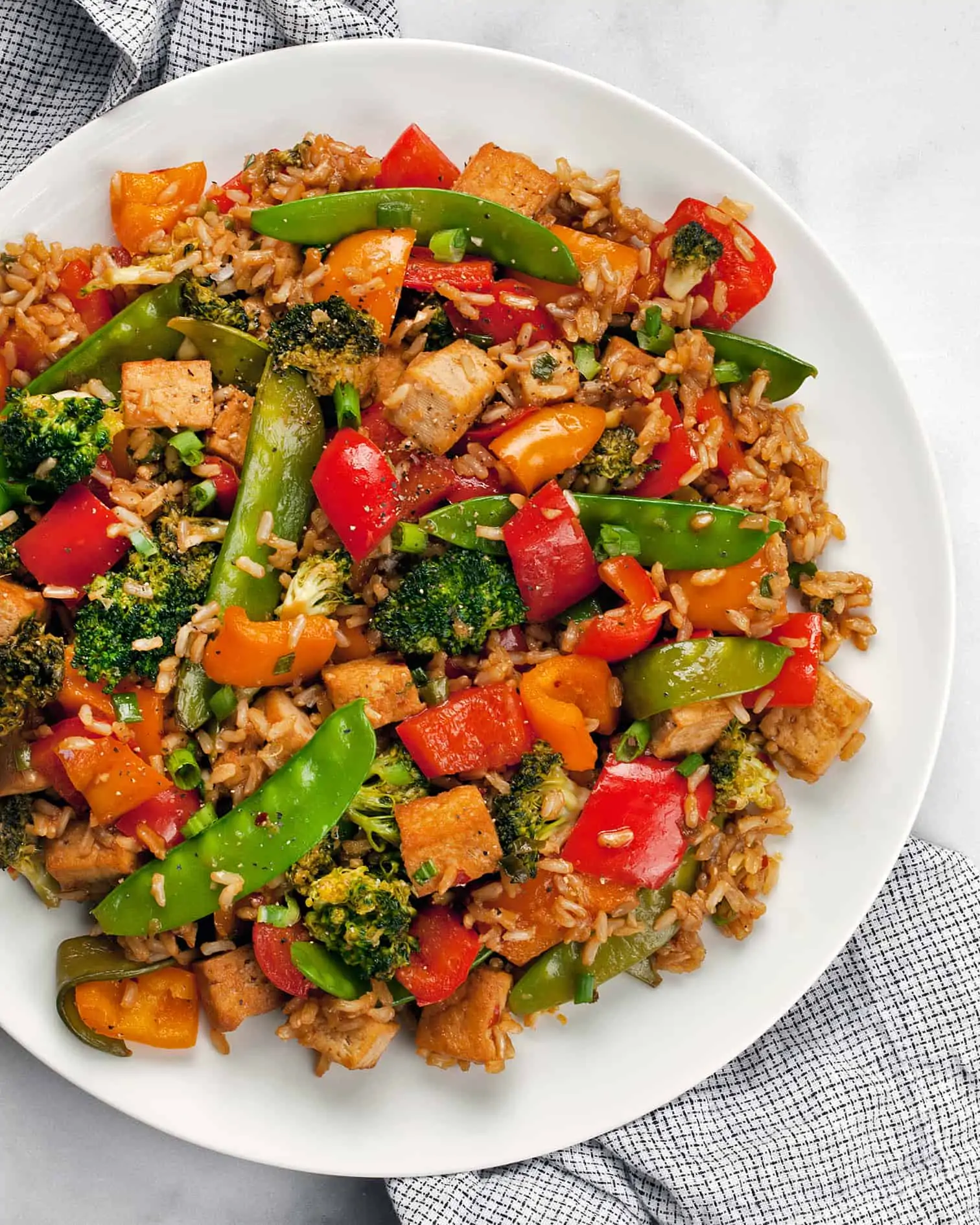 Ginger Garlic Veggie Tofu Stir-Fry