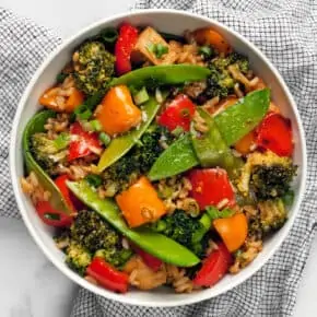 Ginger Garlic Veggie Tofu Stir-Fry