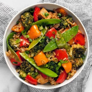 Ginger Garlic Veggie Tofu Stir-Fry