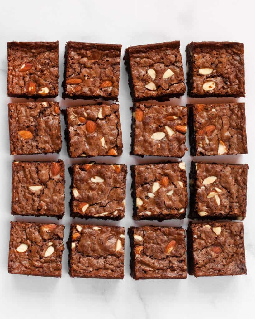 Fudge Brownies with Milk Chocolate and Nuts