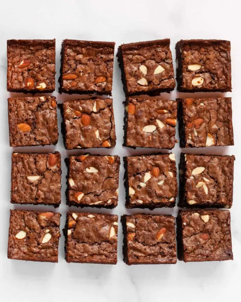 Fudge Brownies with Milk Chocolate and Nuts