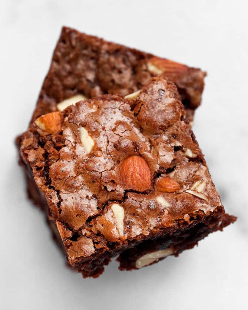 Milk Chocolate Brownies with Almonds