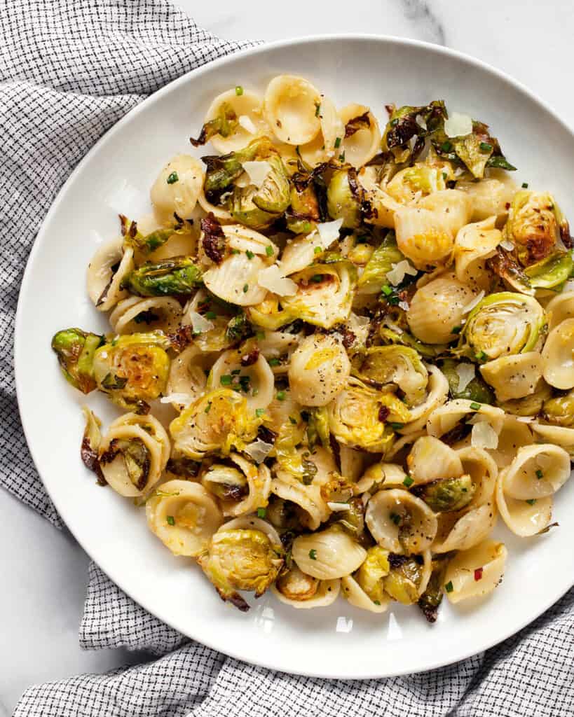 Orecchiette Pasta with Roasted Brussels Sprouts