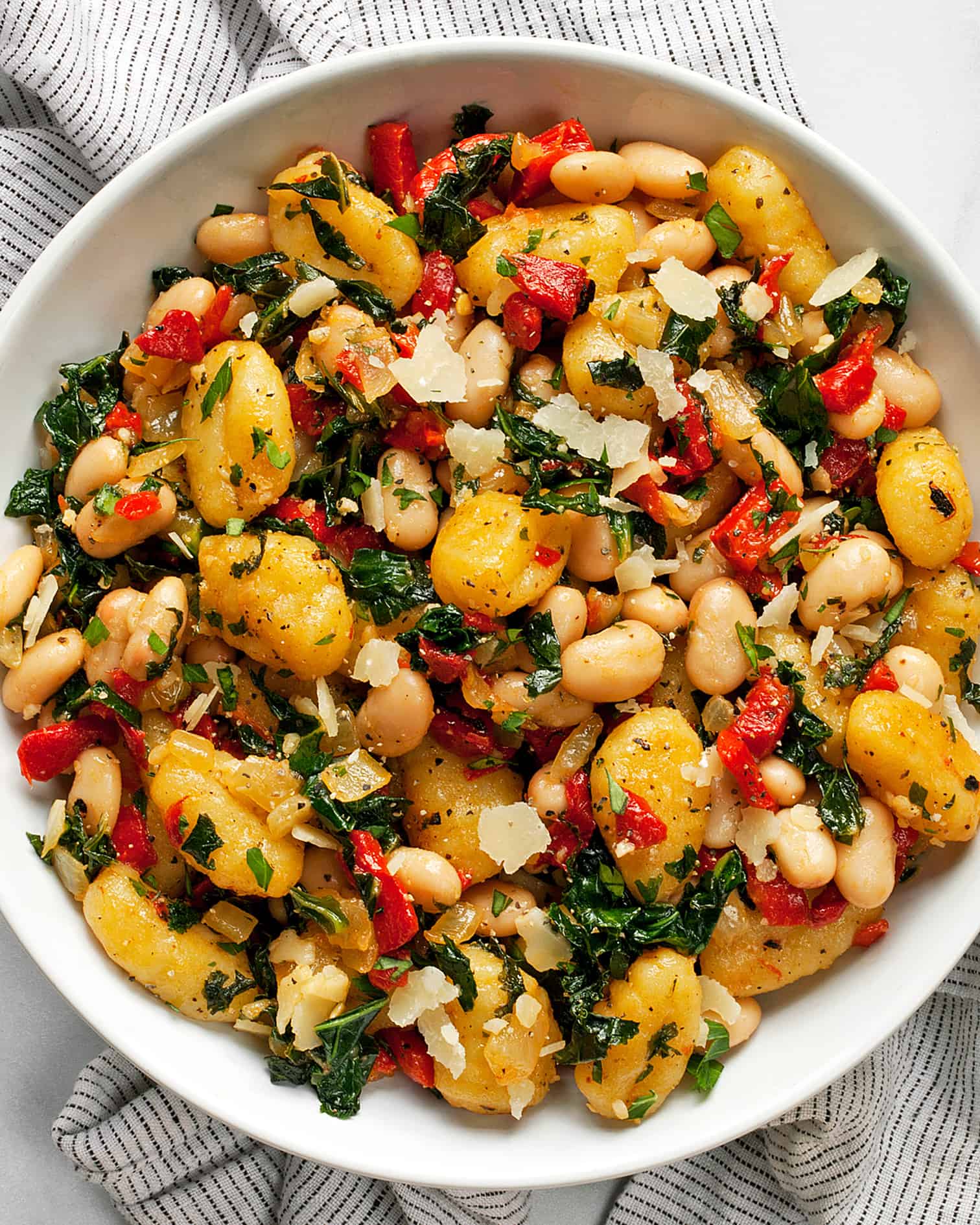 Skillet Gnocchi with Red Peppers and White Beans