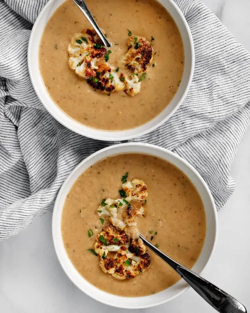 Cauliflower Soup with White Beans