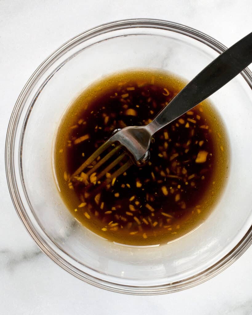 Balsamic vinaigrette in a bowl