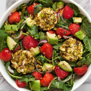 Pistachio Goat Cheese Strawberry Salad