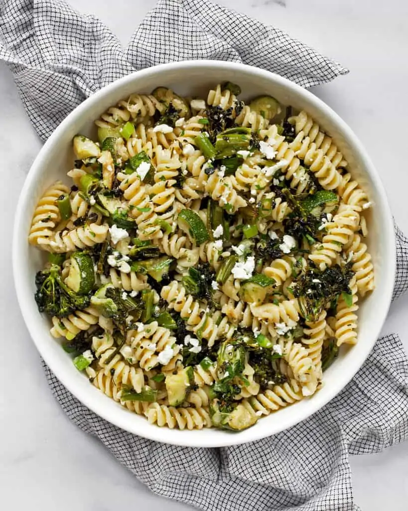 Pasta Salad with Roasted Broccolini and Zucchini 