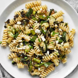 Roasted Broccolini Zucchini Pasta Salad