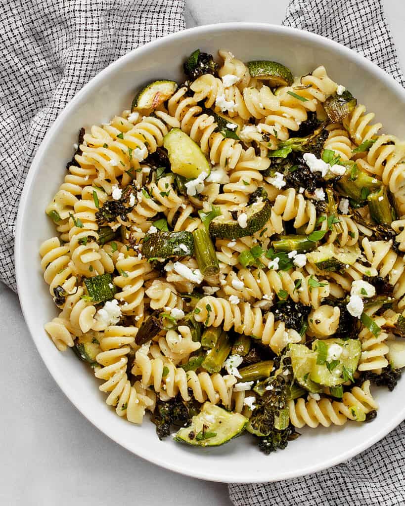 Roasted Zucchini Pasta Salad