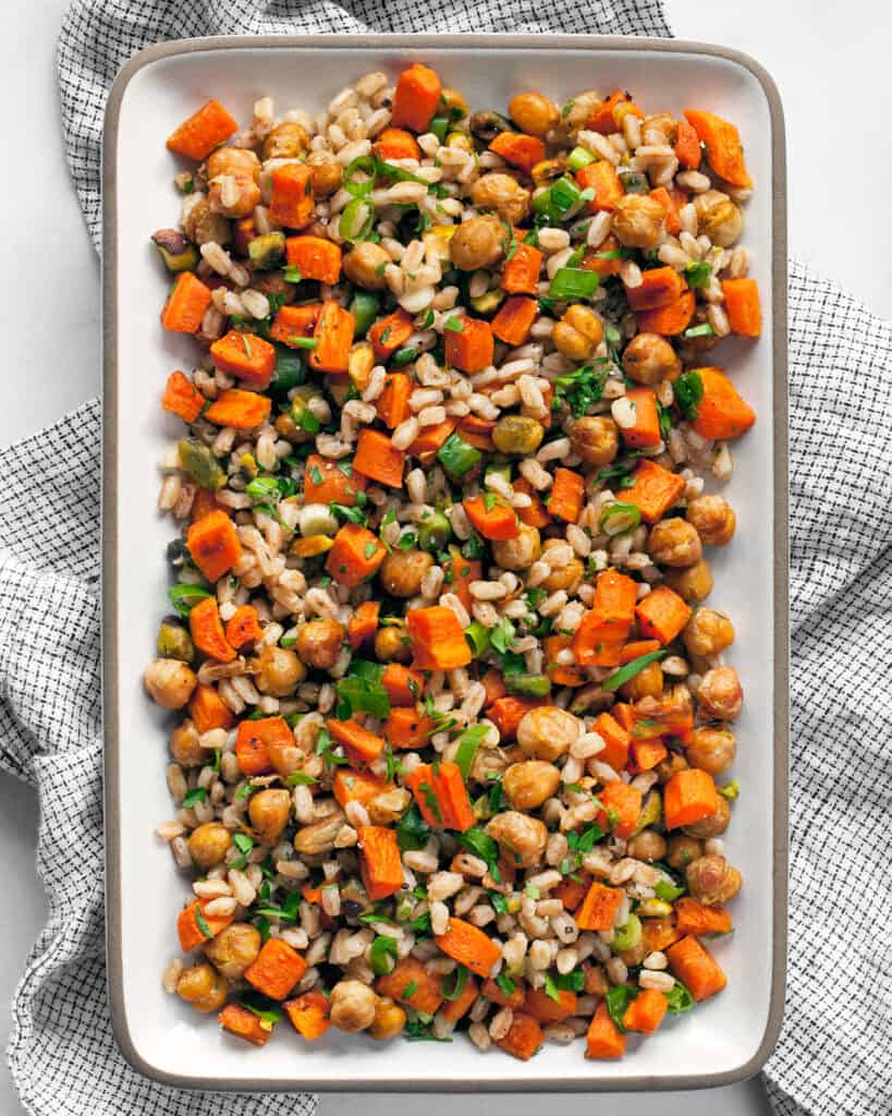 Roasted Carrot Chickpea Farro