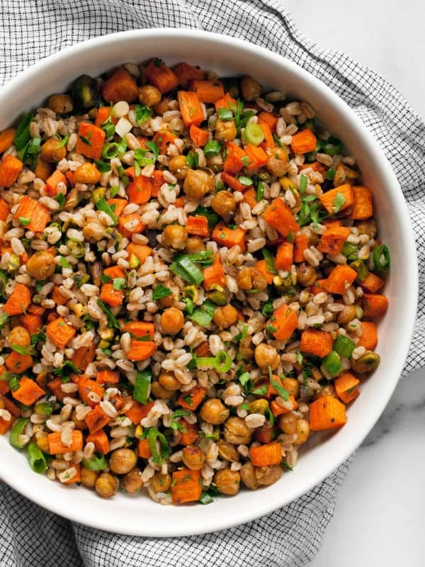Roasted Carrot Chickpea Farro