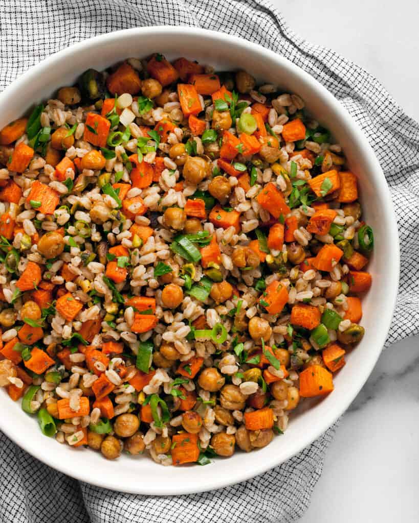 Roasted Carrot Chickpea Farro