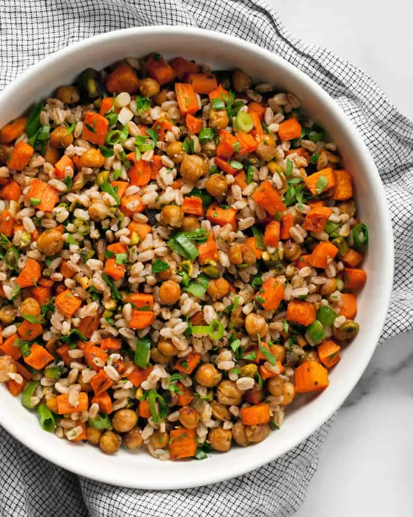 Roasted Carrot Chickpea Farro