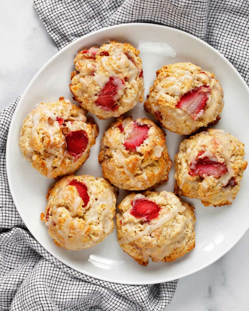 Strawberry Scones with Almonds