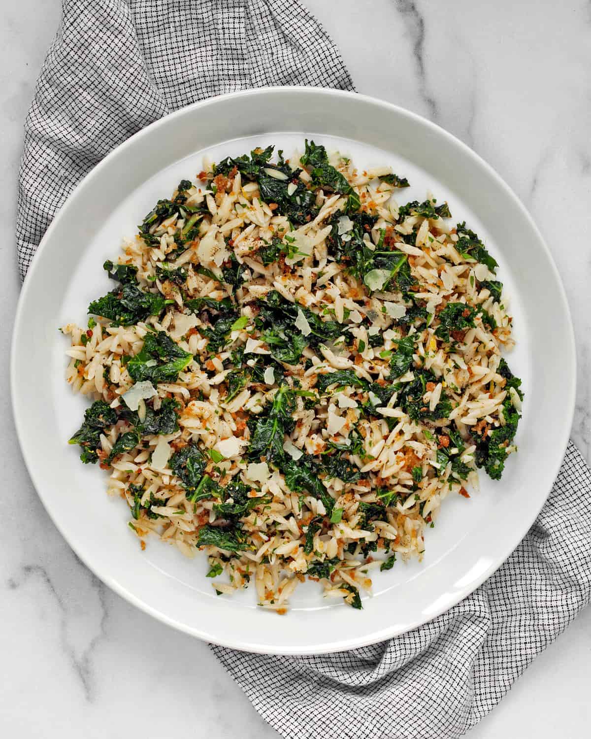 Lemon Kale Orzo with Garlic & Breadcrumbs Last Ingredient