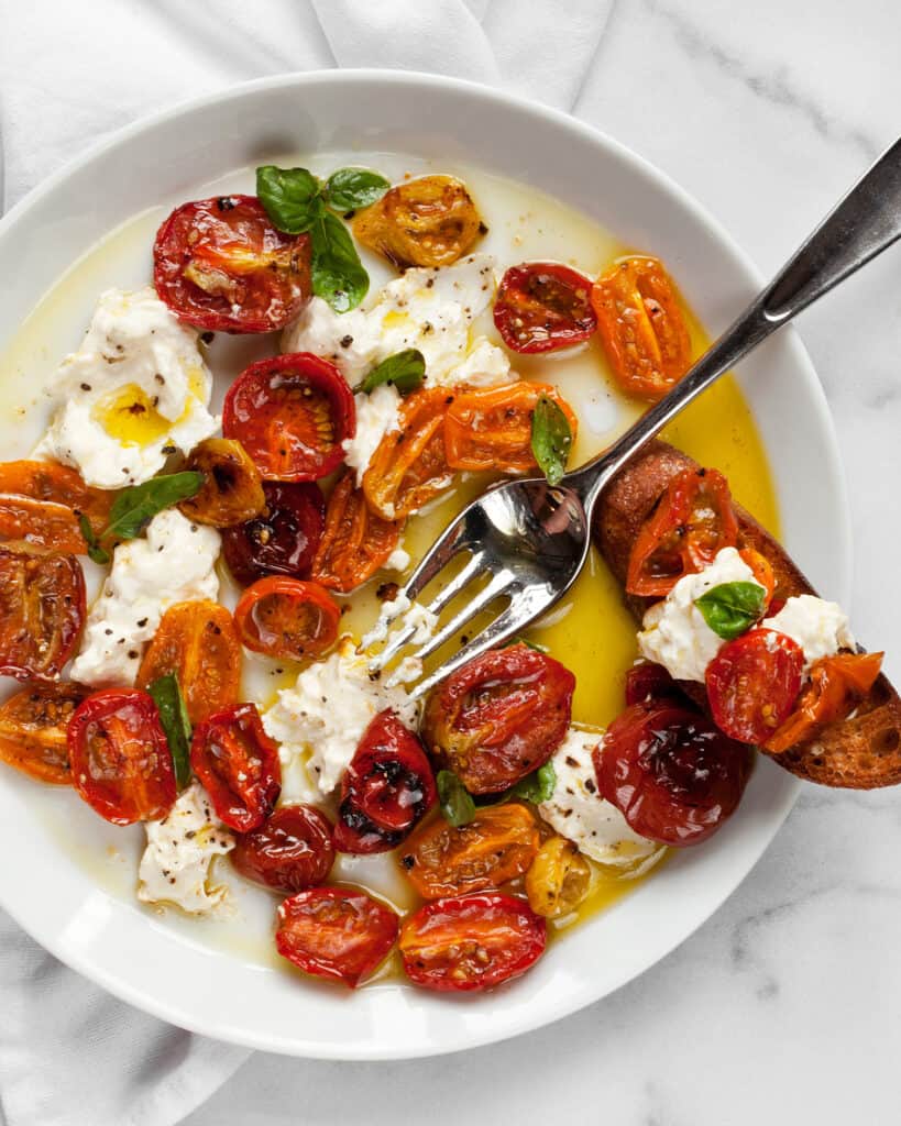 Burrata With Roasted Tomatoes