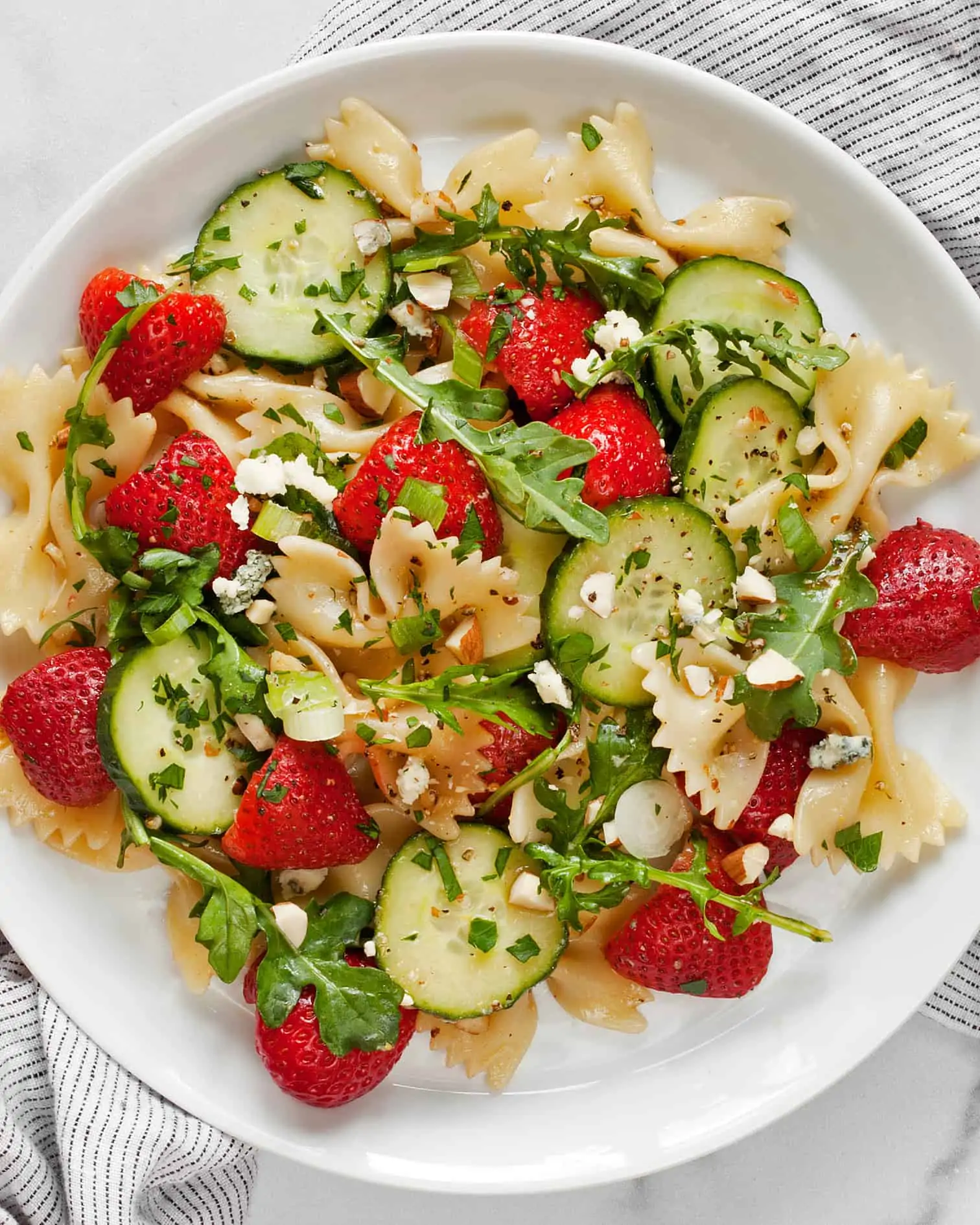 Strawberry Cucumber Pasta Salad