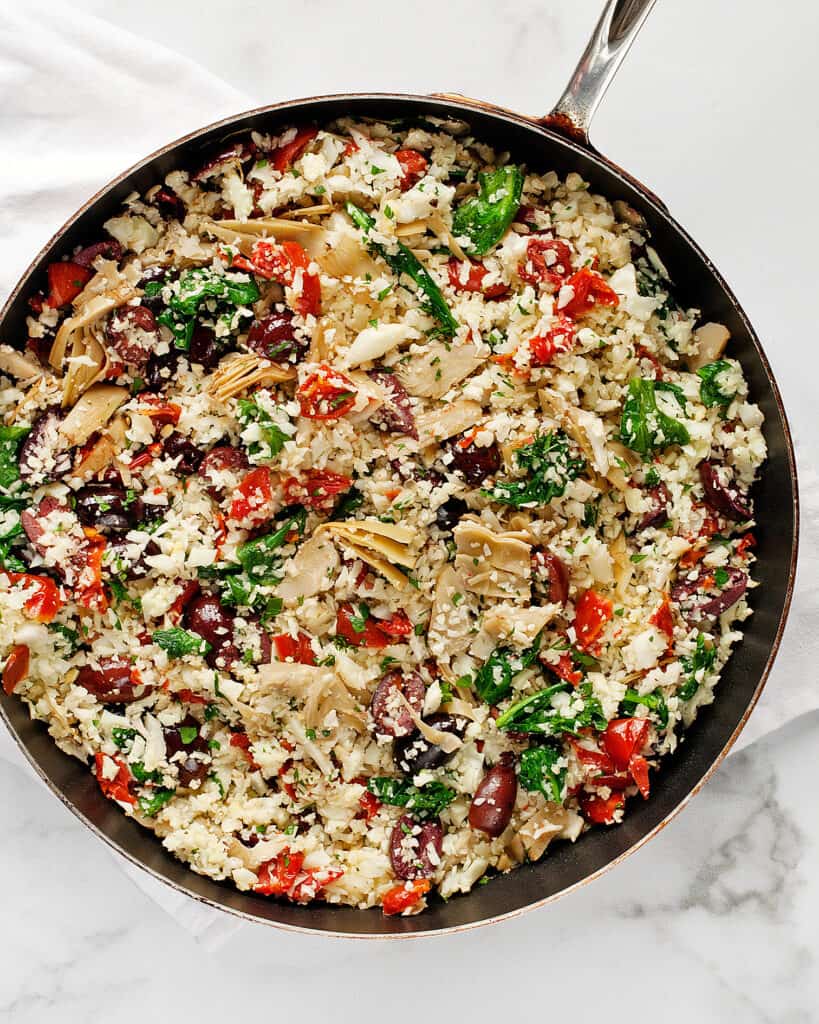 Tomato Olive Artichoke Cauliflower Rice