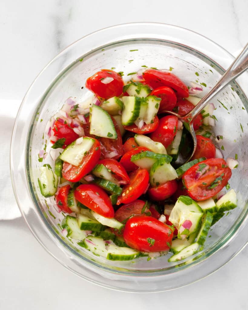 Tomato cucumber salad