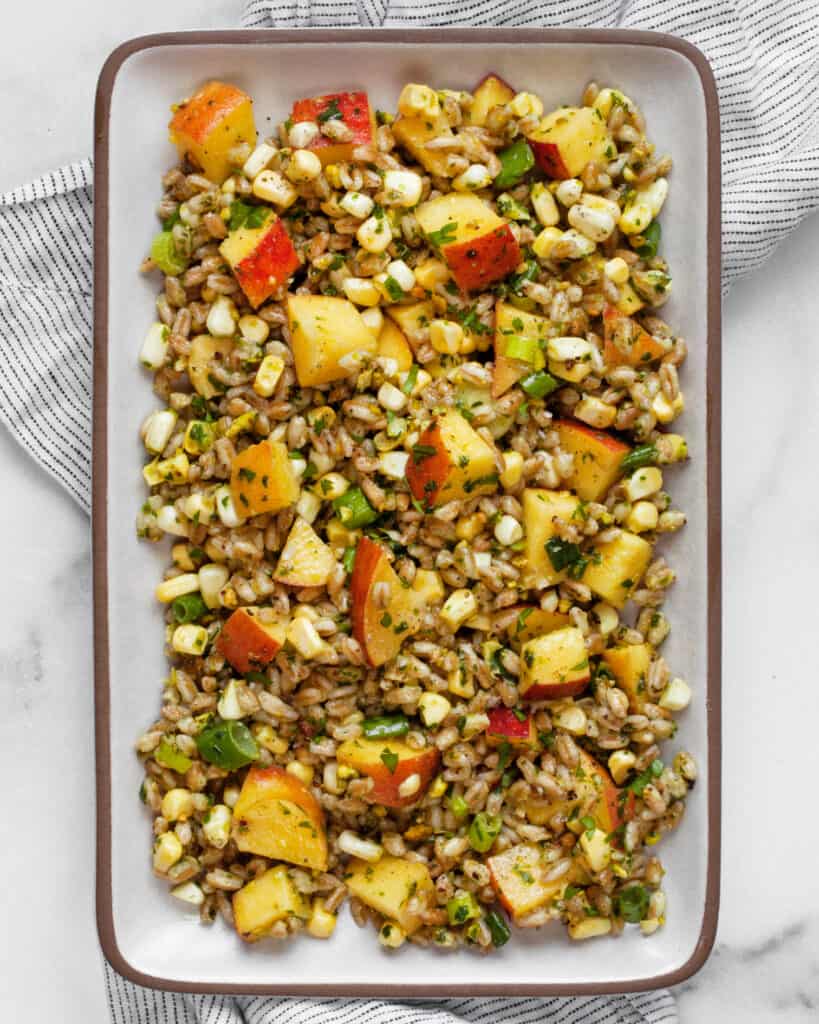 Peach Corn Farro