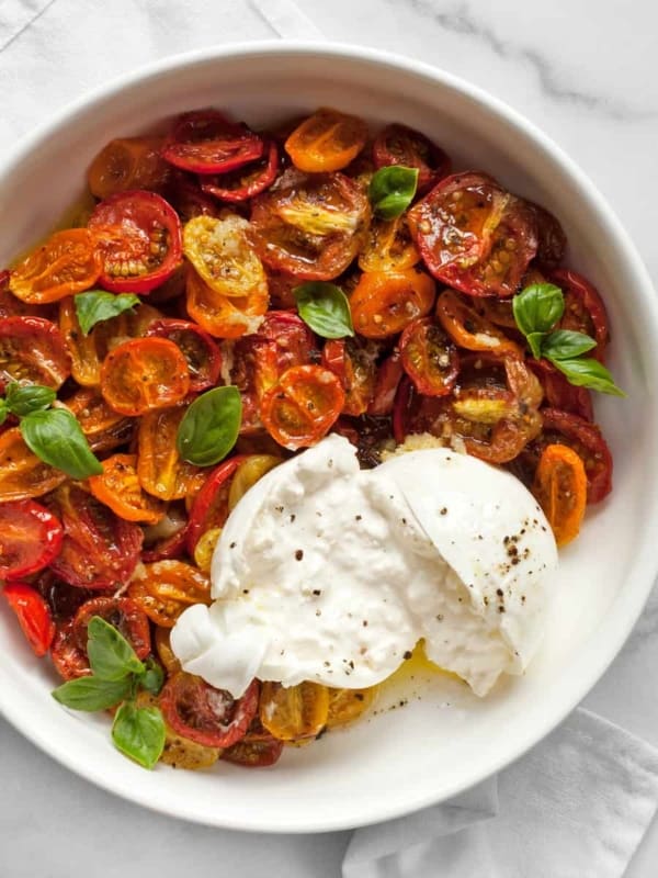 Roasted Tomatoes and Burrata