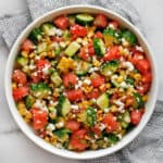 Watermelon Cucumber Corn Salad