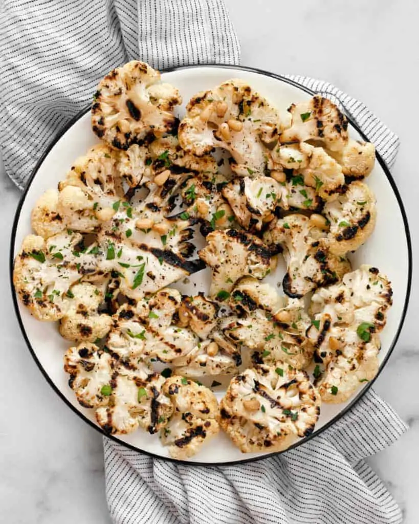 Grilled Lemon Pepper Cauliflower