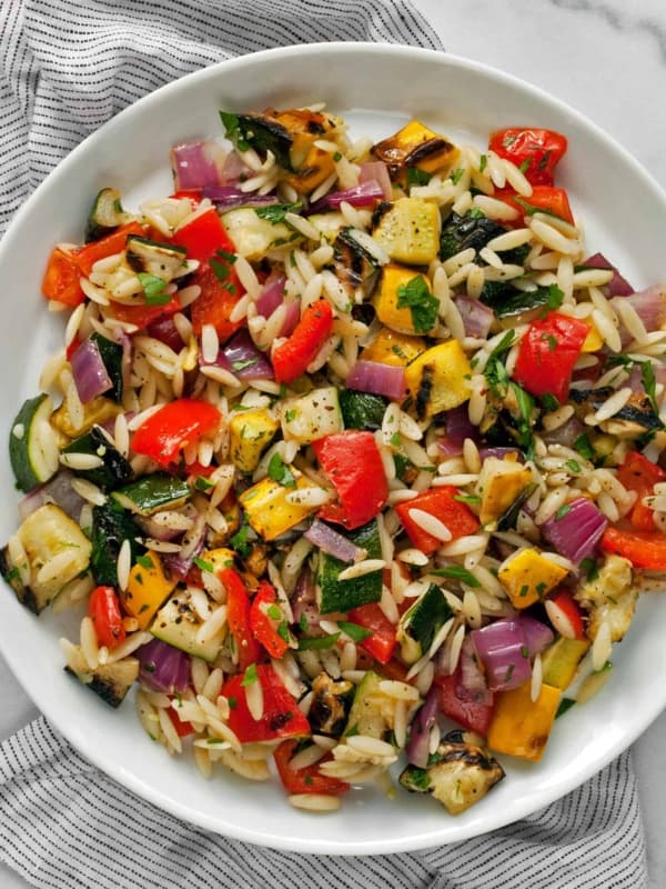 Grilled Vegetable Orzo Salad