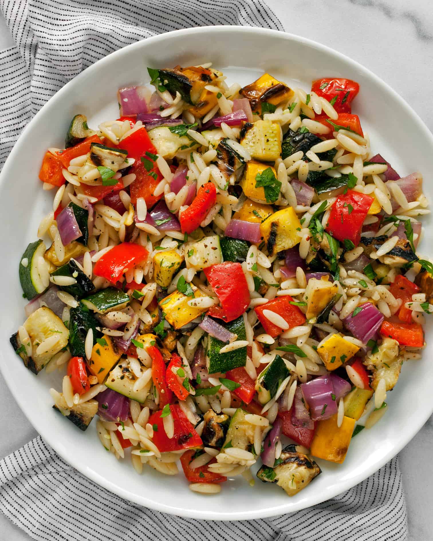 Easy Grilled Vegetable Orzo Salad | Last Ingredient