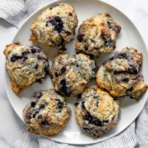 Plate of berry scones.