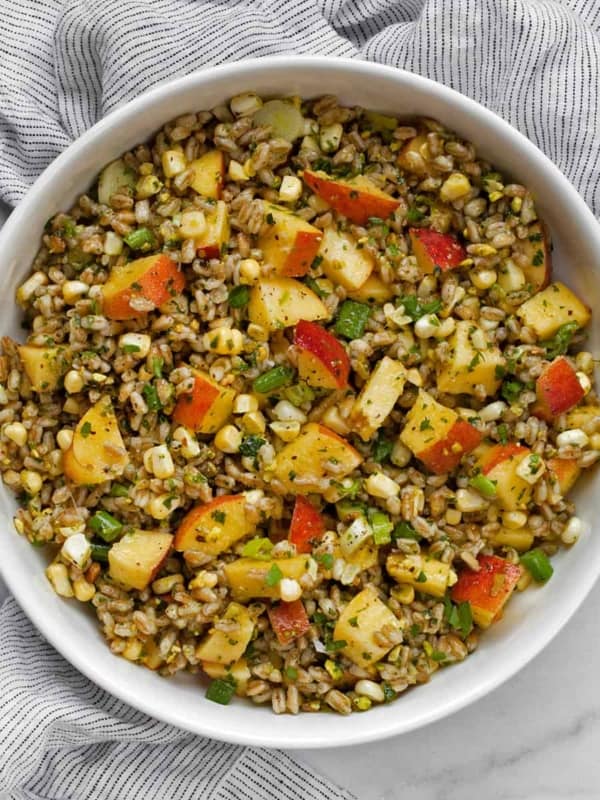 Peach Corn Farro