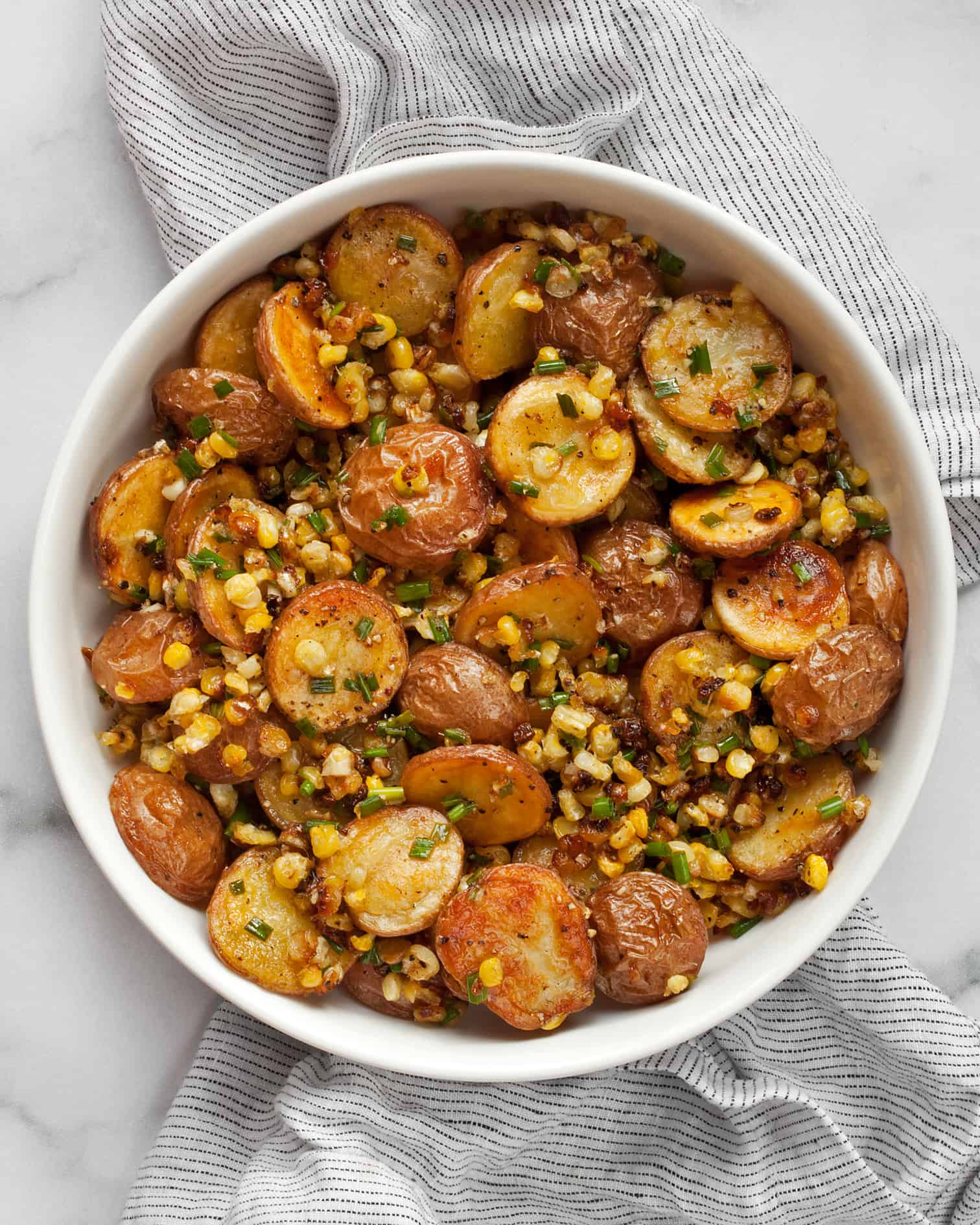 Roasted Red Potato Salad with Corn