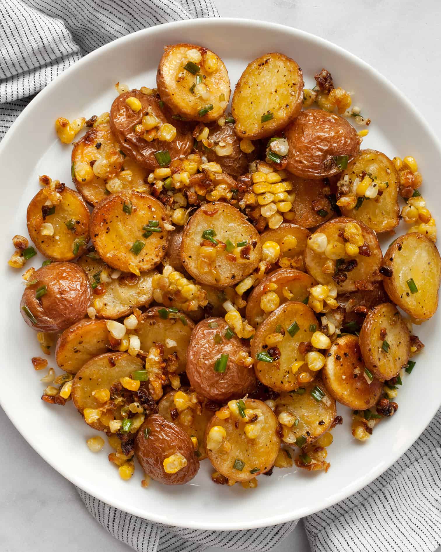 Roasted Red Potato Salad with Corn