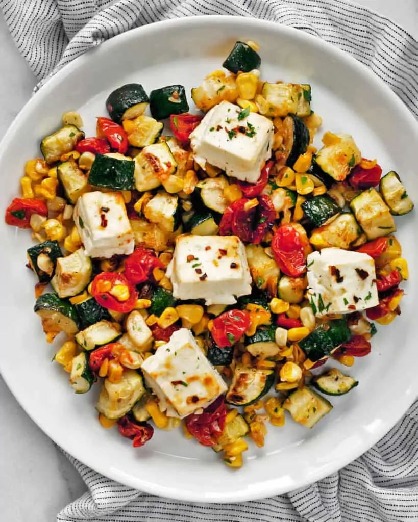 Sheet Pan Baked Feta With Vegetables