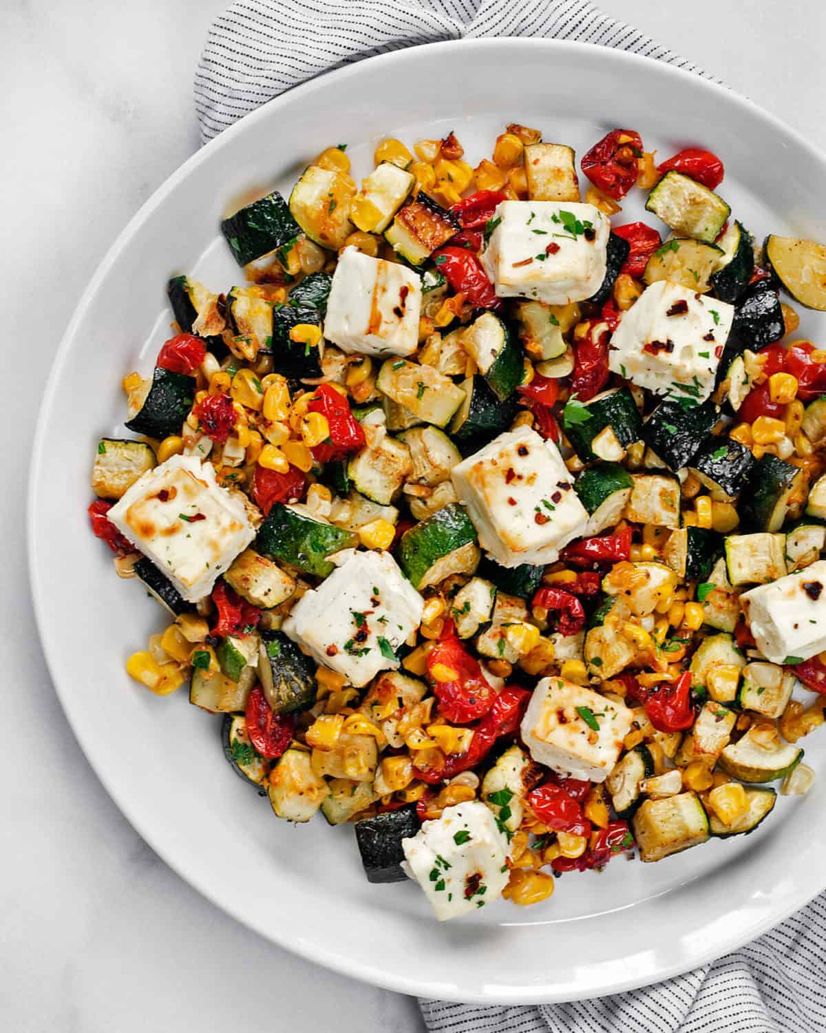 Sheet Pan Baked Feta with Vegetables Last Ingredient