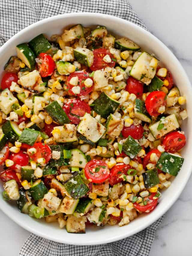 Grilled Zucchini Corn Tomato Salad Last Ingredient