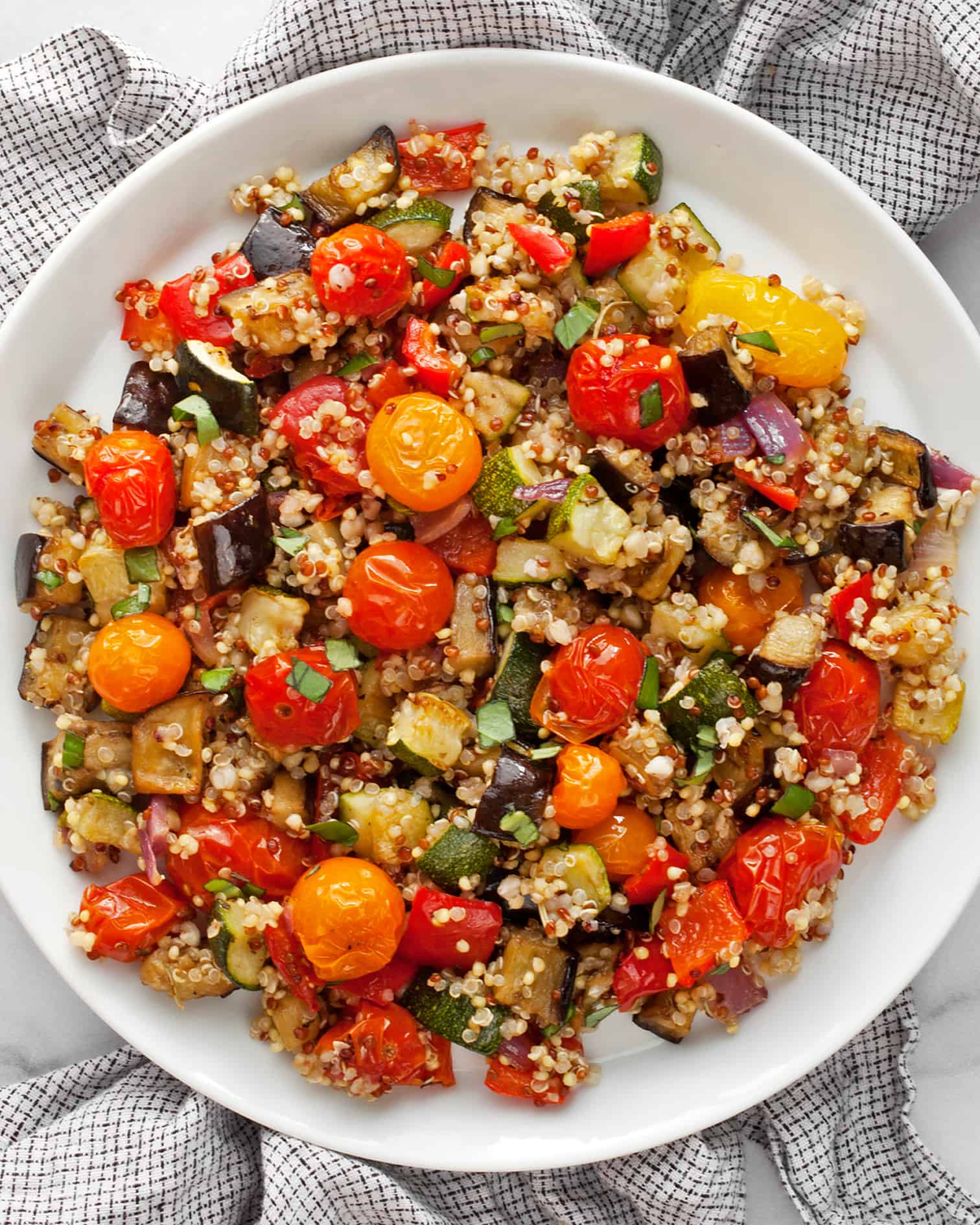 Easy Roasted Ratatouille Recipe with Quinoa