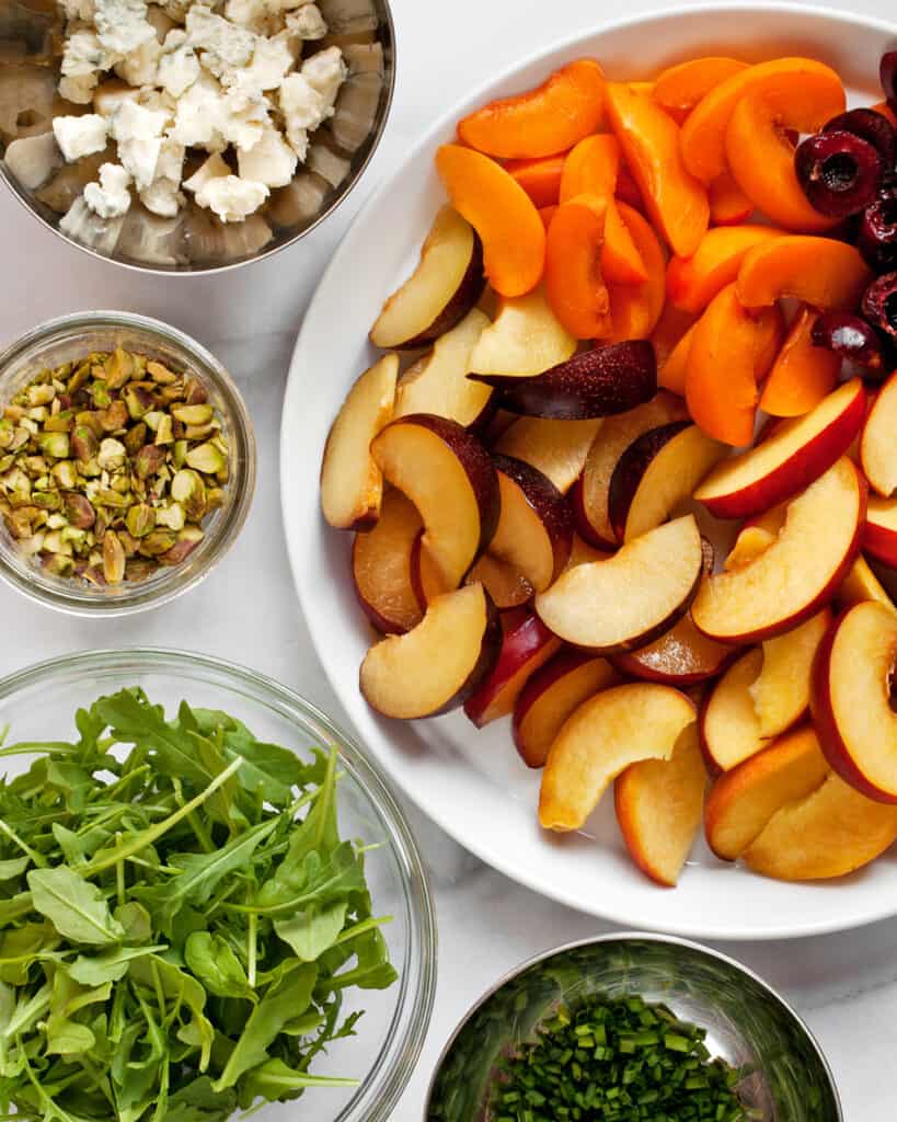 Stone Fruit Salad Ingredients