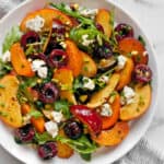 Stone Fruit Salad with Gorgonzola and Pesto Vinaigrette