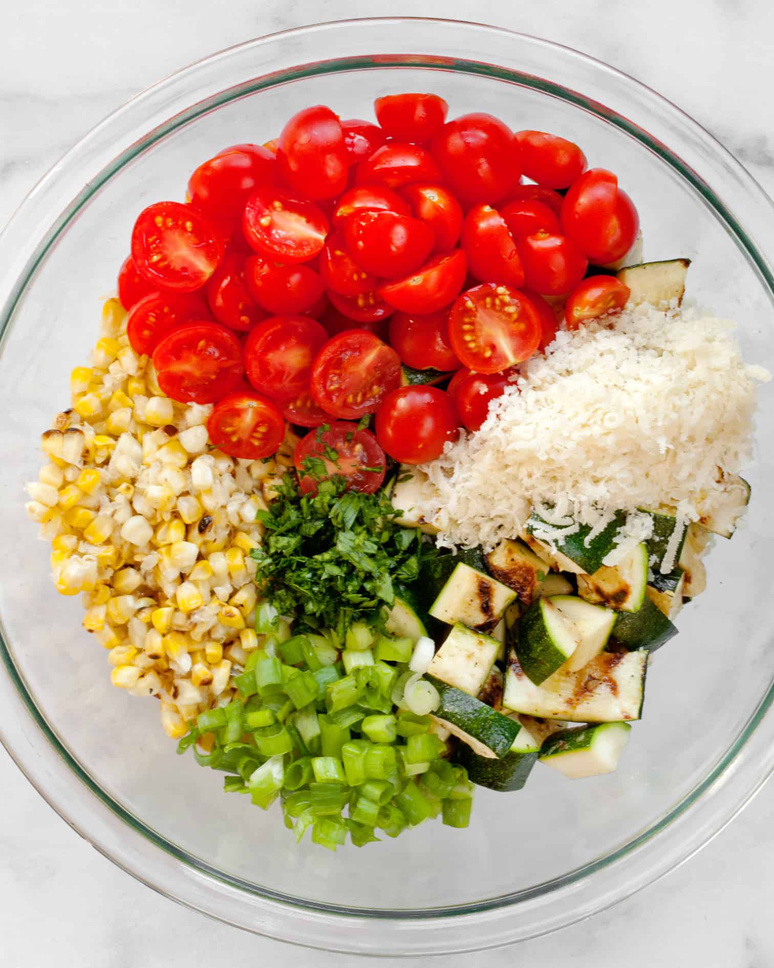 Grilled Zucchini Corn Salad with Tomatoes Last Ingredient