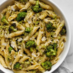 Roasted Broccoli Pesto Pasta