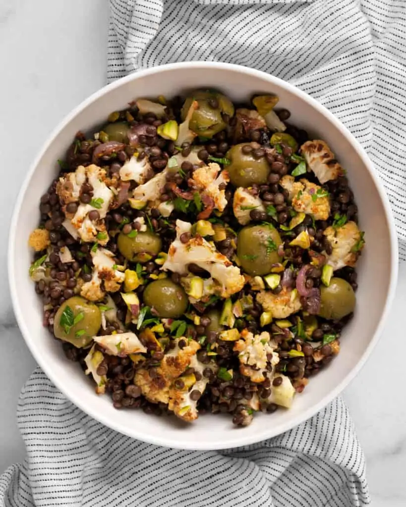 Roasted Cauliflower Lentil Salad