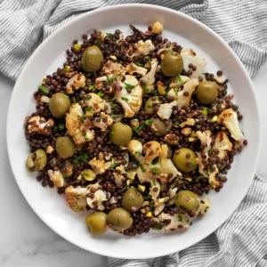 Roasted Cauliflower Lentil Salad