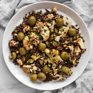 Roasted Cauliflower Lentil Salad