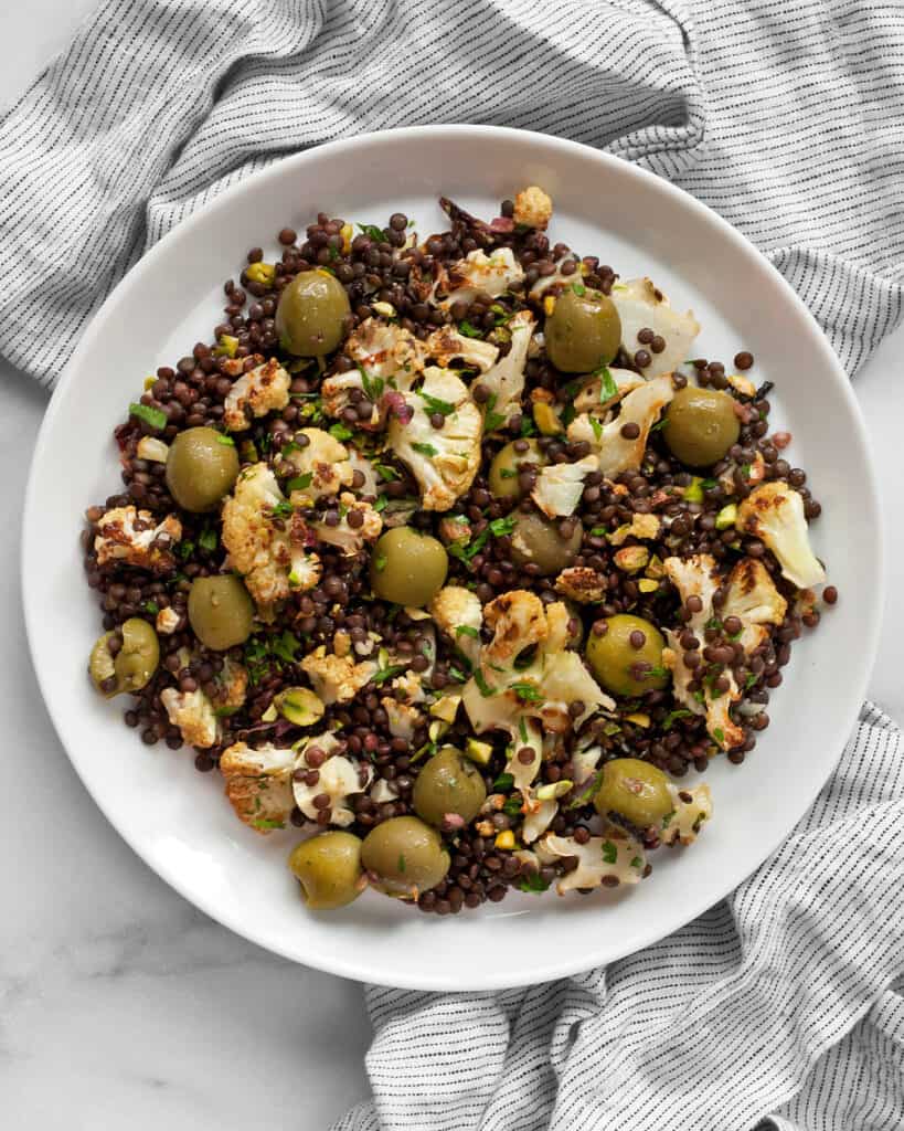 Roasted Cauliflower Lentil Salad