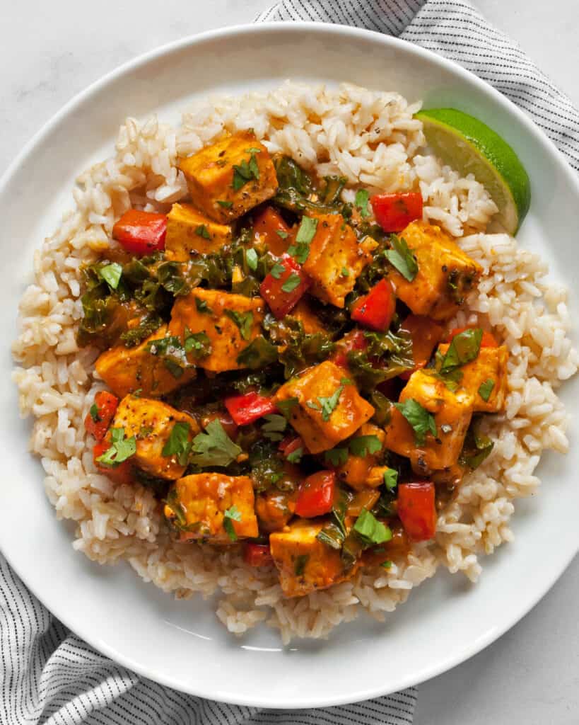 Tofu Pumpkin Curry with Rice