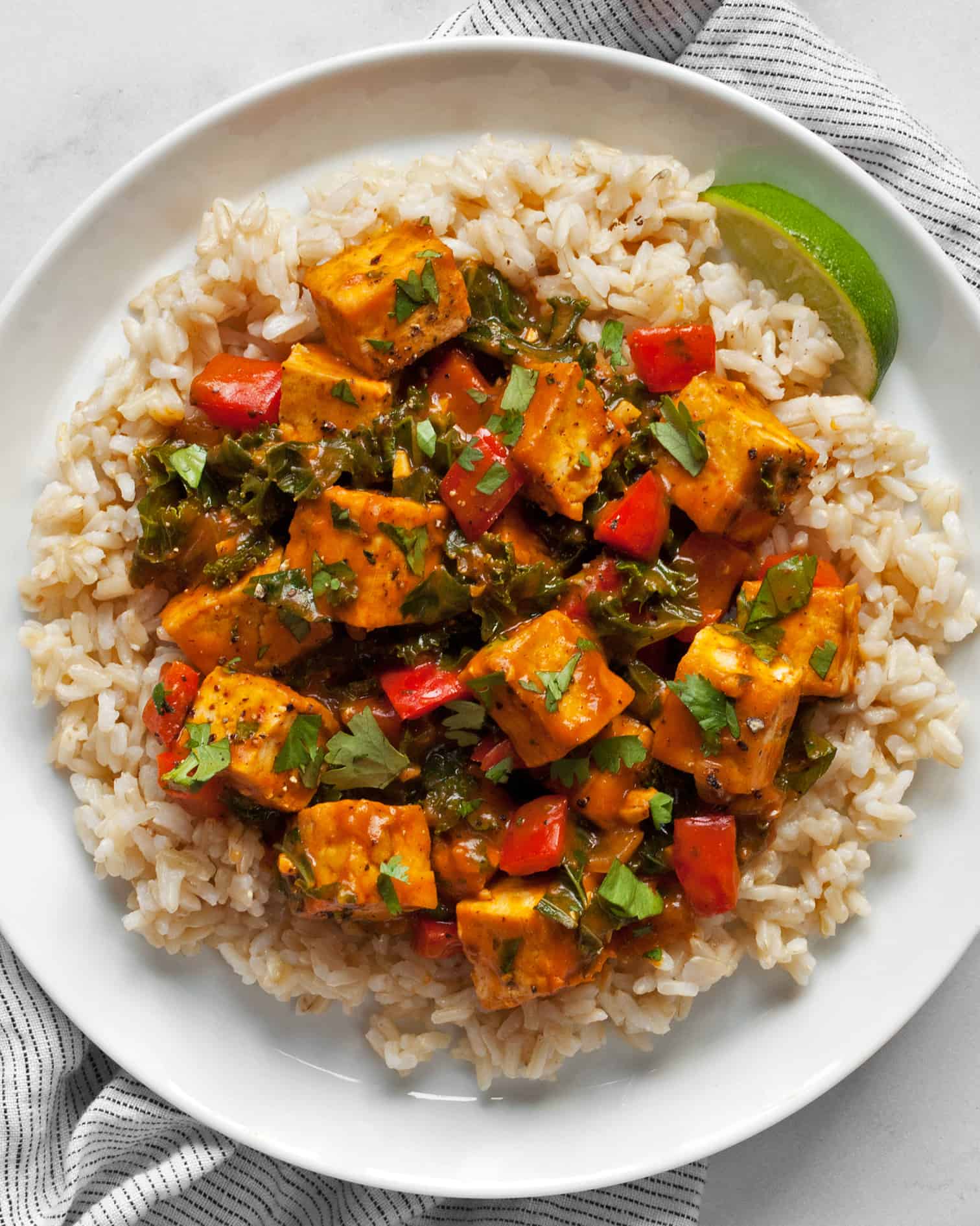 Vegan Tofu Pumpkin Curry Last Ingredient