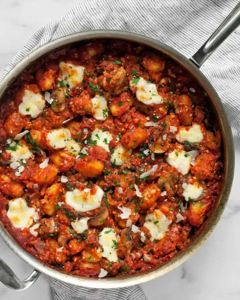 Baked Gnocchi with Mushrooms and Spinach