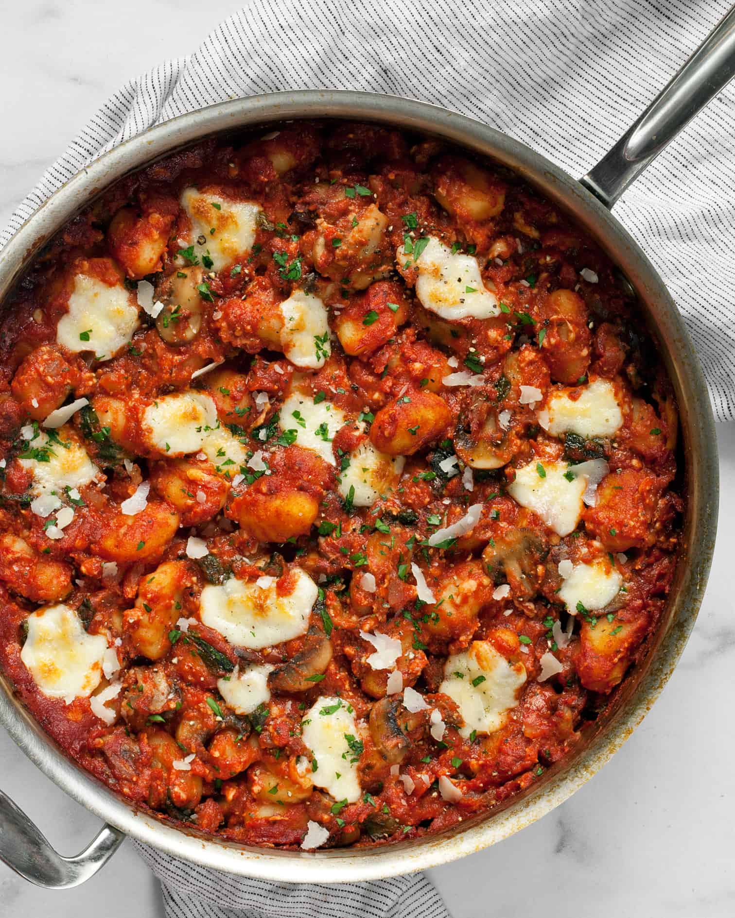 Baked Gnocchi with Mushrooms and Spinach